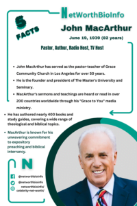 John MacArthur Net Worth, Sucess Story, Personal Life, Age